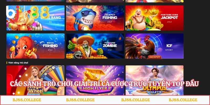 Các sảnh trò chơi giải trí cá cược trực tuyến top đầu của nhà cái