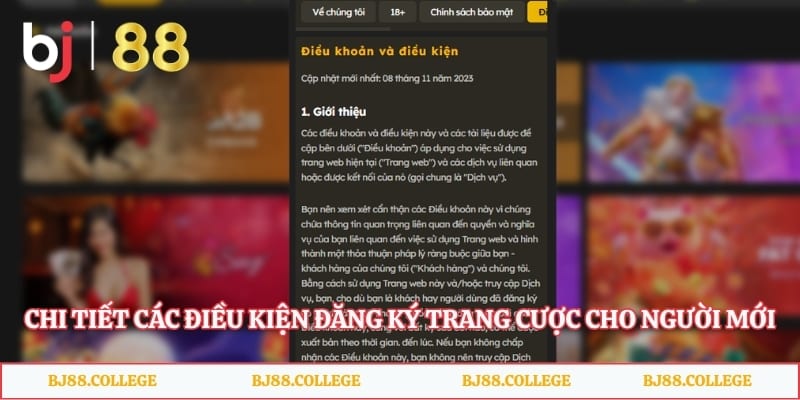 Chi tiết các điều kiện đăng ký trang cược cho người mới