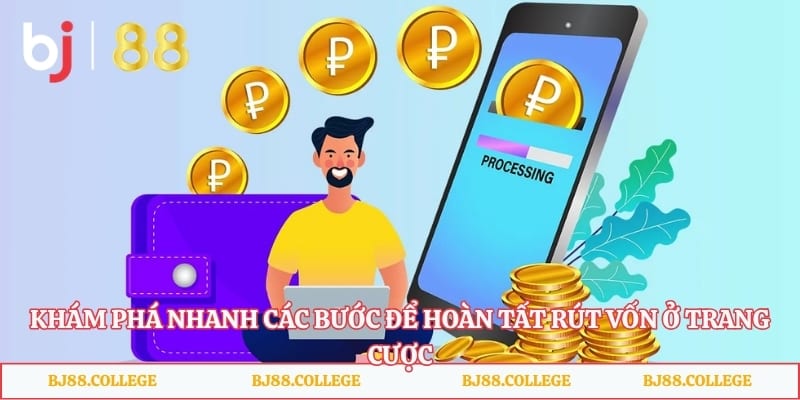 Khám phá nhanh các bước để hoàn tất rút vốn ở trang cược